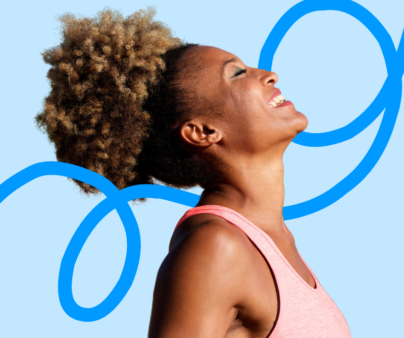 Healthy woman in the sun