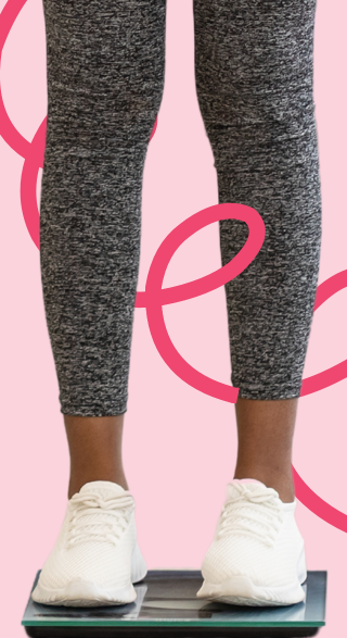 Weight Loss Scale Woman Standing